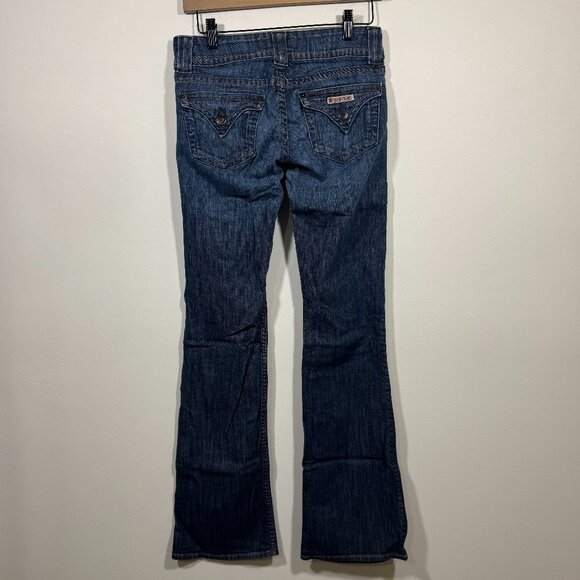 Hudson Women's Low Rise Flare Denim Jeans Sz 27 Y2K Dark Blue - Picture 4 of 6
